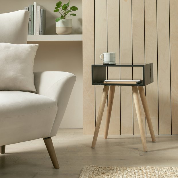 Buy Habitat Cato Solid Wood Side Table Black Side tables Argos