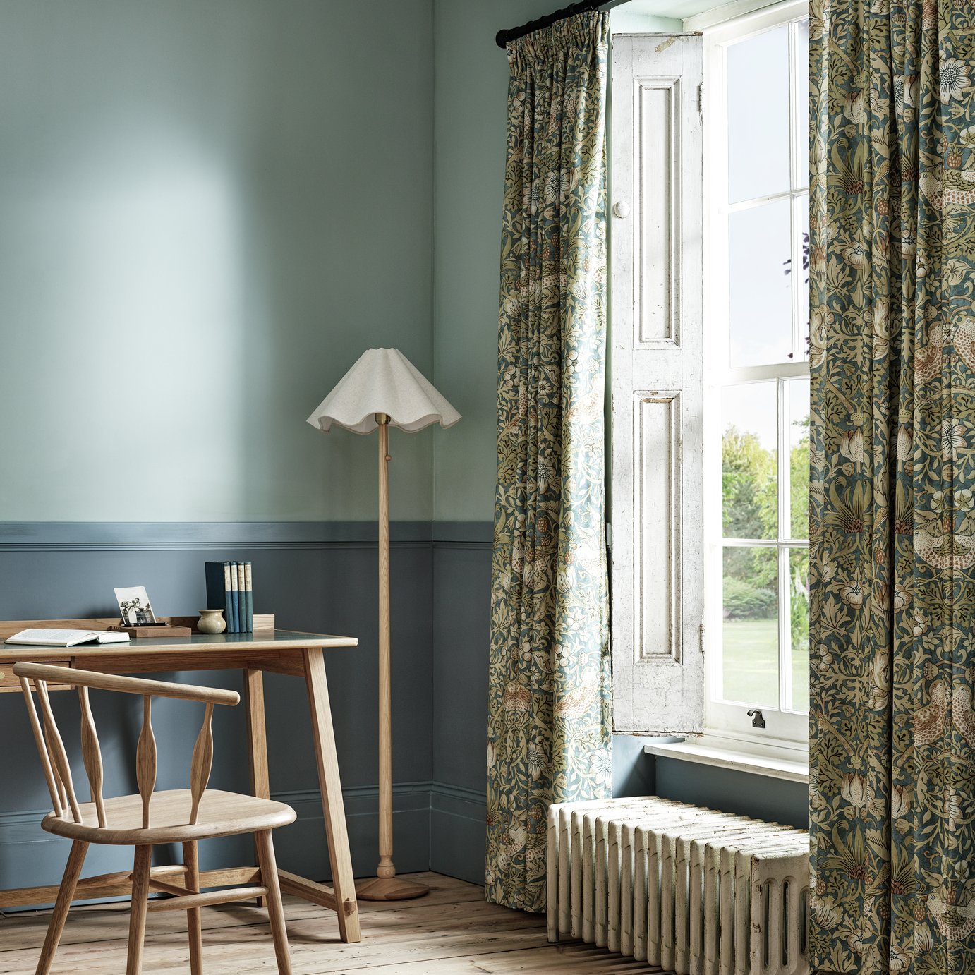 Habitat x Morris & Co. Strawberry Thief Curtain - Green