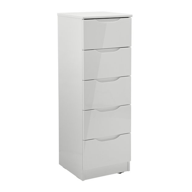 Grey tallboy deals chest of drawers