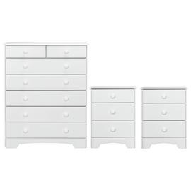 Argos Home Nordic 2 Bedside Tables & 5+2 Drawer Chest Set