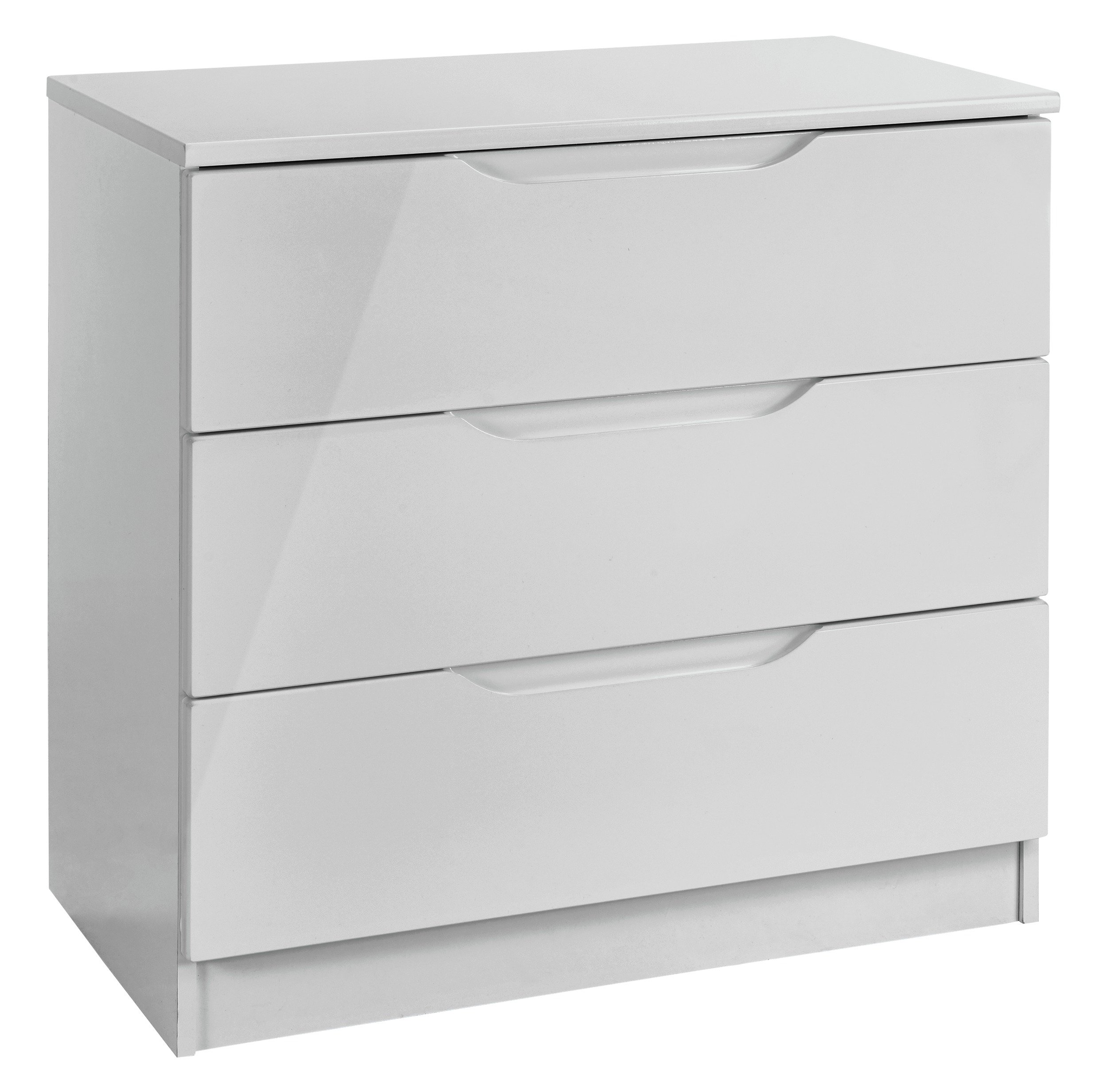 Legato 3 Drawer Chest - Grey Gloss