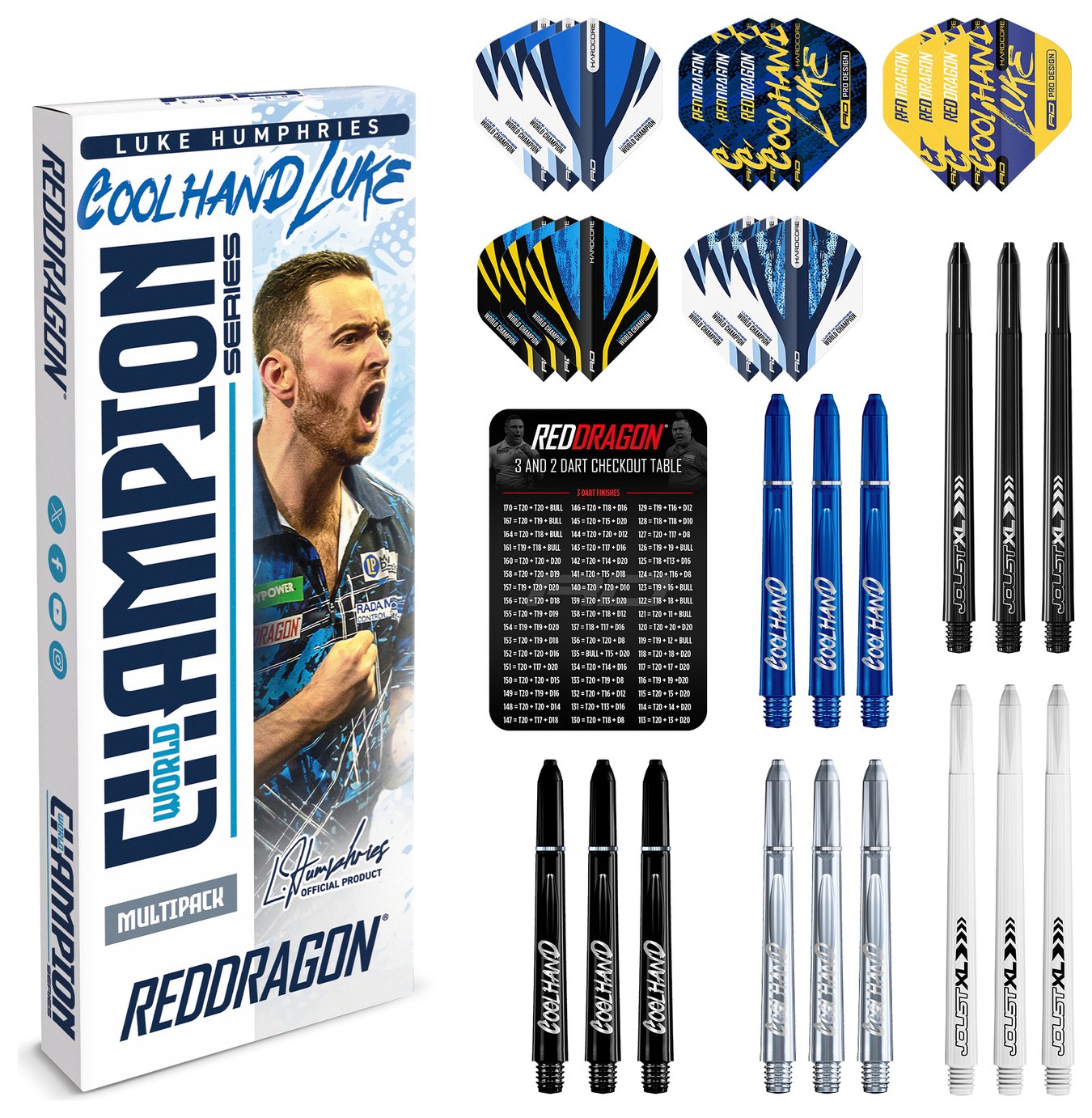 Red Dragon Luke Humphries Coolhand Darts Accessories Pack