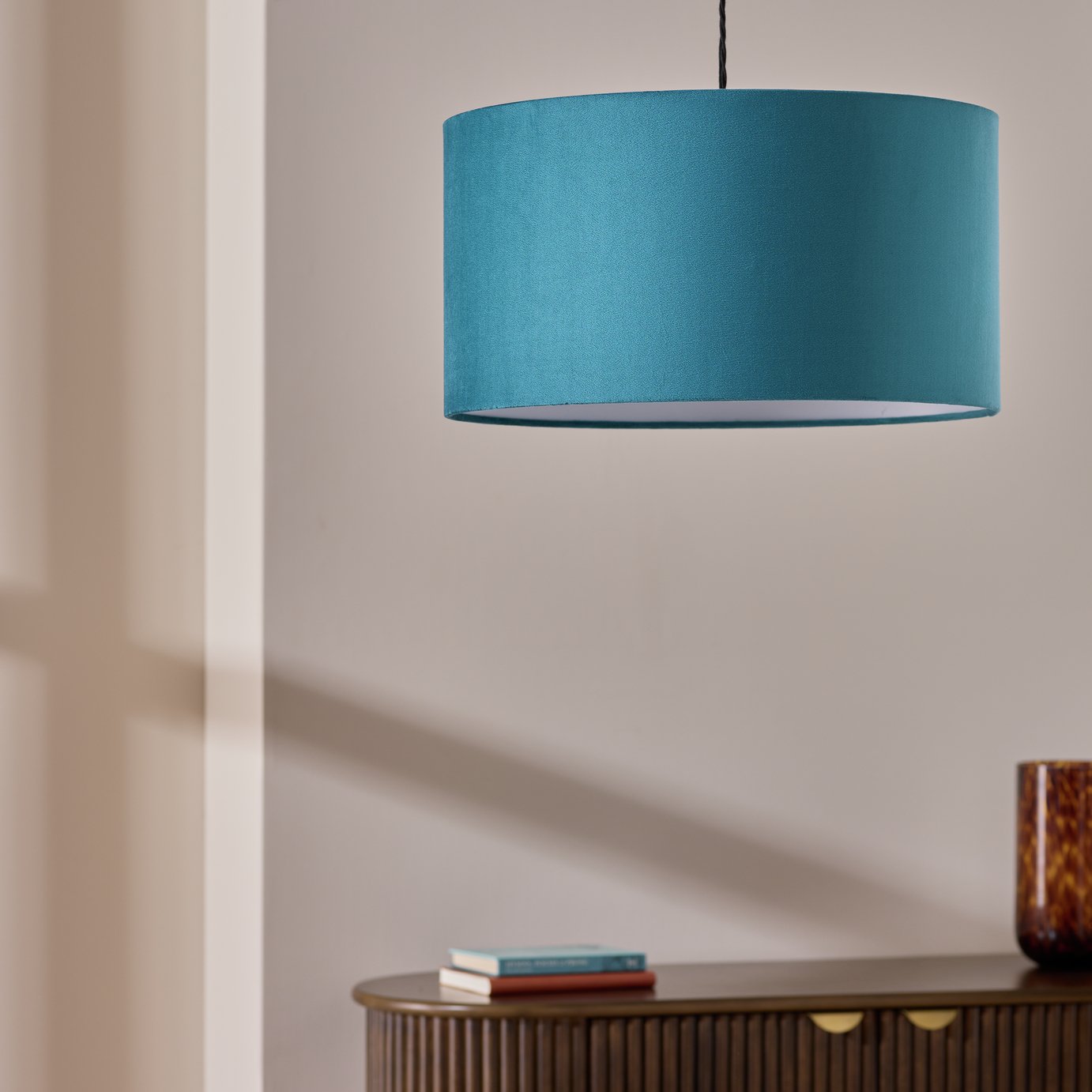 Habitat Velvet Easy Fit Lampshade - 49cm
