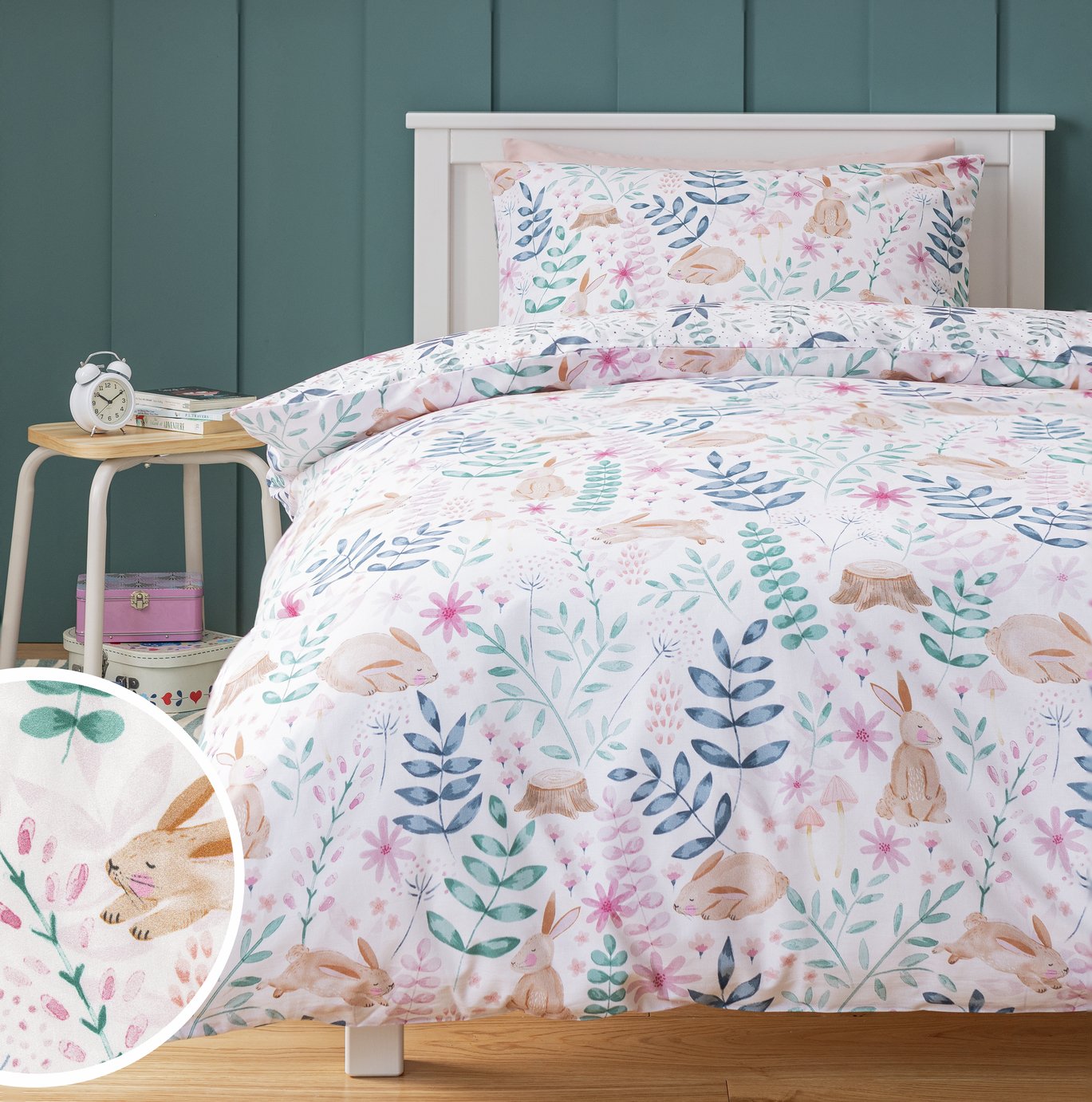 Argos Home Woodland White Kids Bedding Set - Single