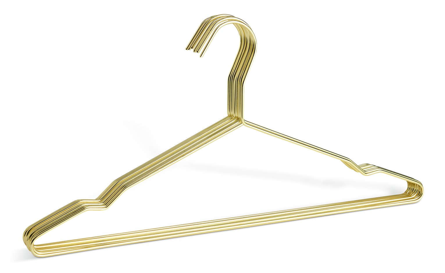 Habitat Pack of 10 Hangers - Golden
