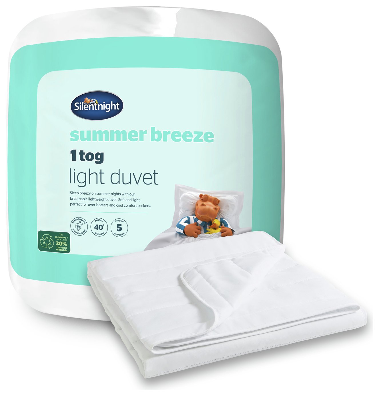 Silentnight Summer Breeze 1 Tog Duvet - King size