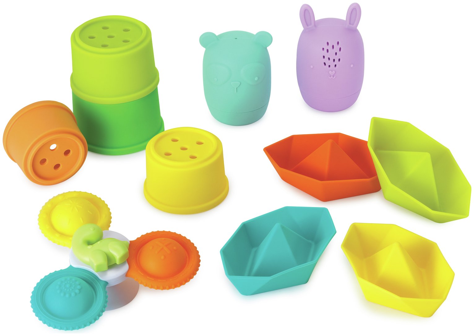 Infantino Silcon Bath Toy Set