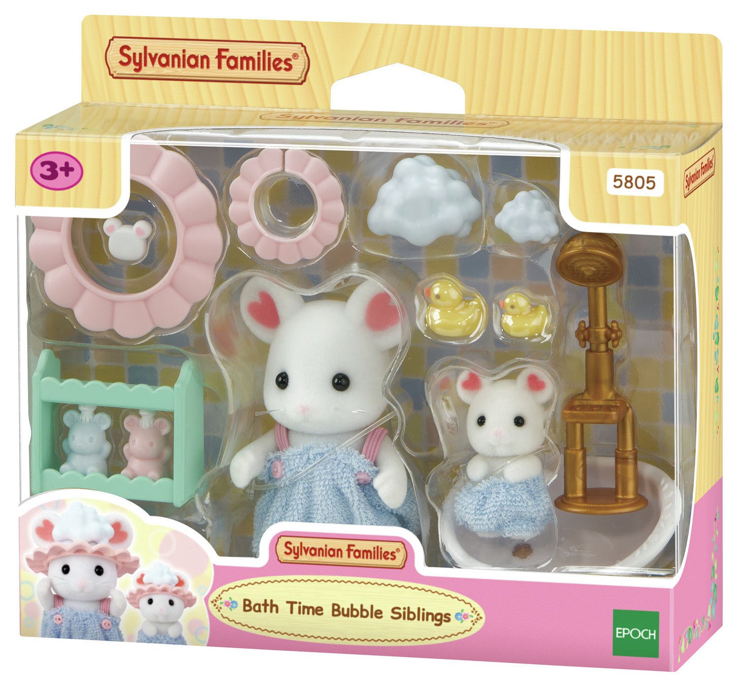 Sylvanian Families Bath Time Bubble Siblings Playset