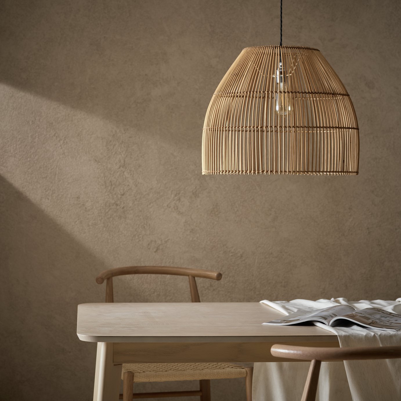 Habitat Emillius Bamboo Lampshade - 51cm