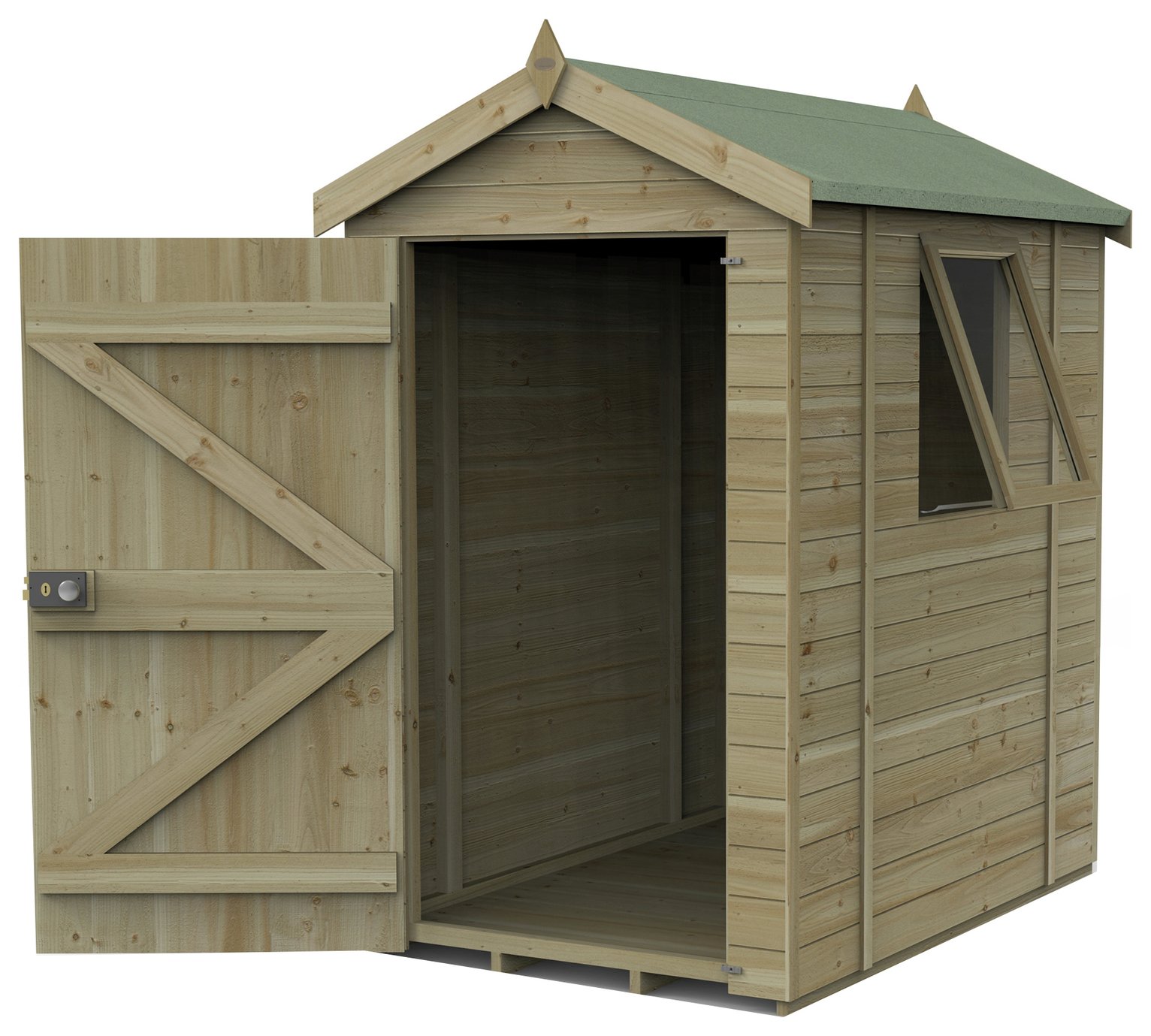 Forest Timberdale 1 Window Apex Shed - 6 x 4ft