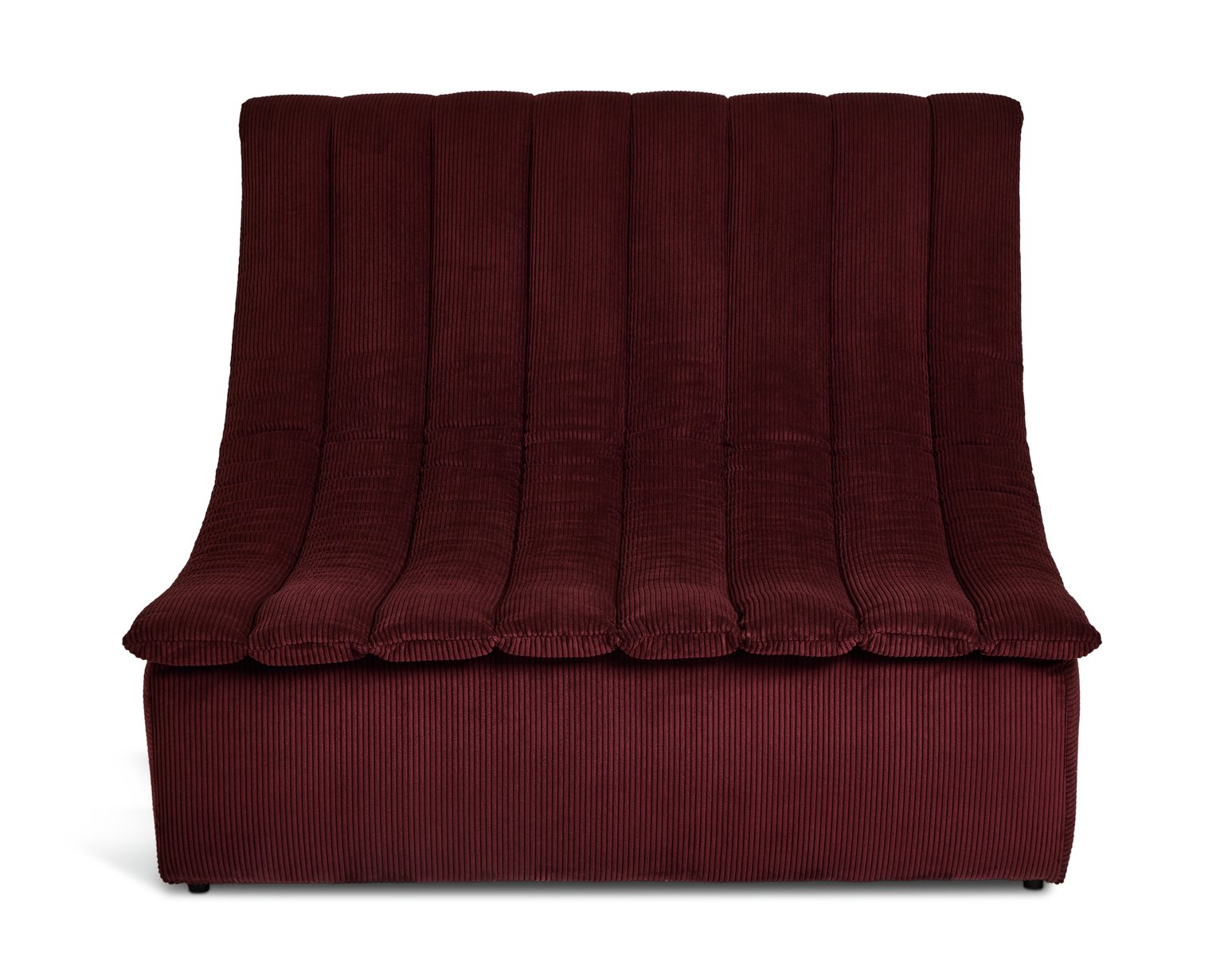 Habitat 60 Scoop Fabric Chair - Burgundy