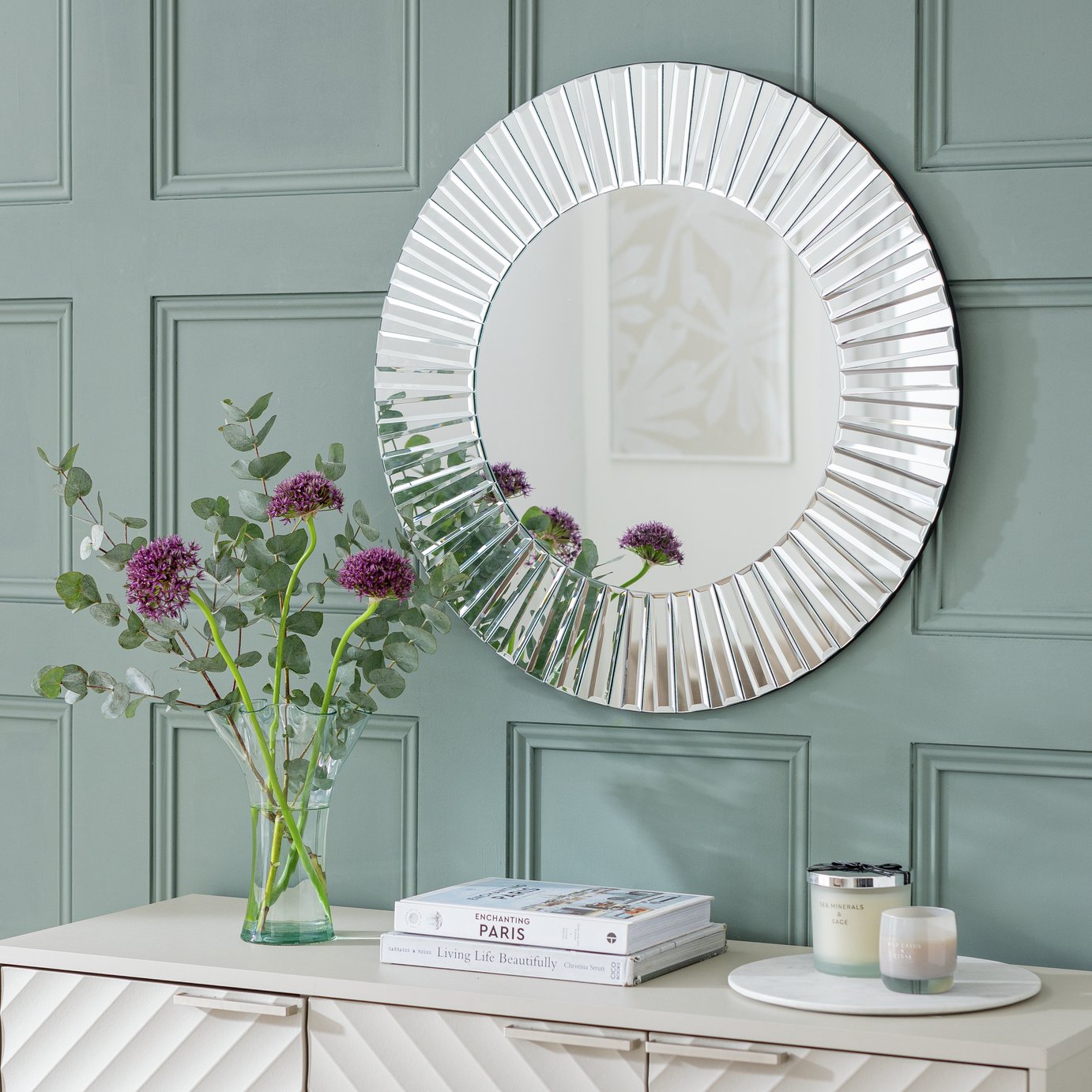 Argos Home Mosaic Frame Round Wall Mirror - 70x70cm
