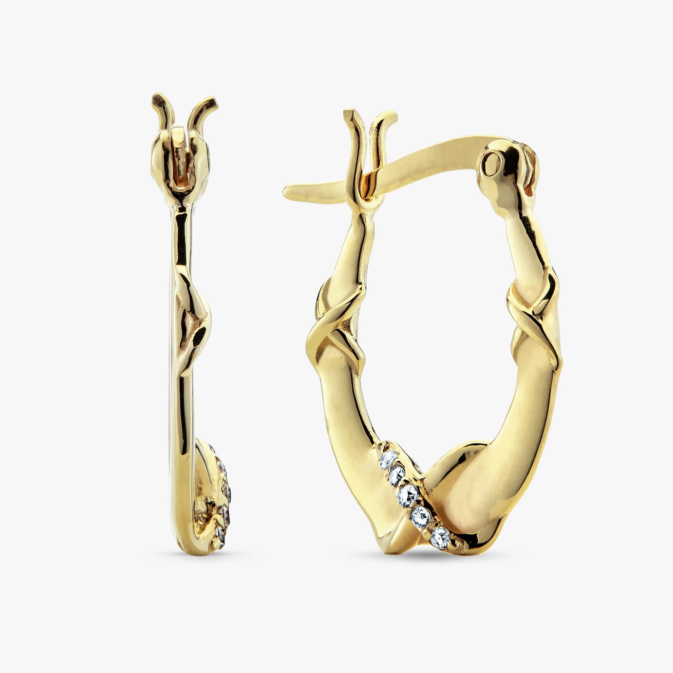 Revere Gold Plated Silver Infinity Creole Hoop Earrings