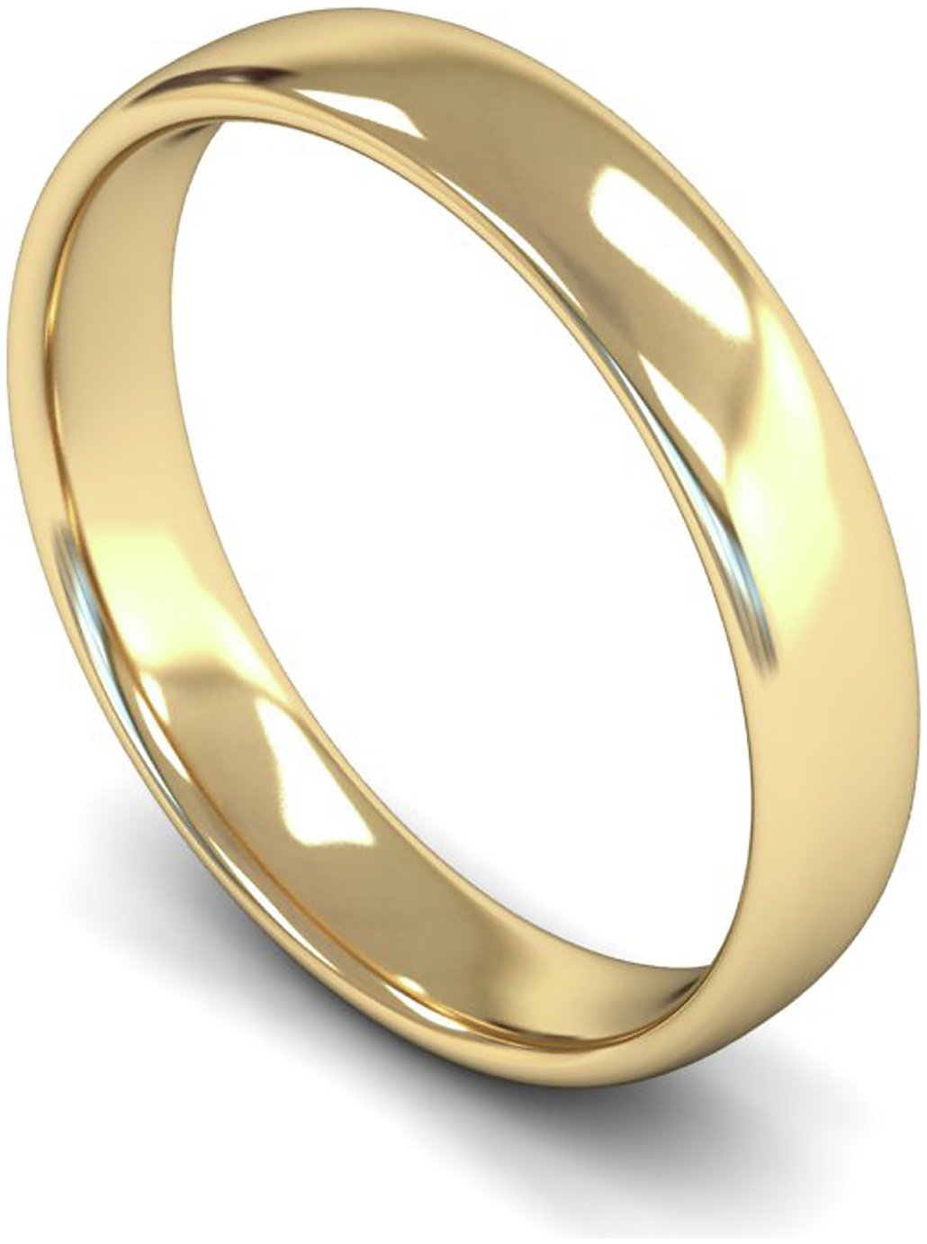 Wedfit 9ct Yellow Gold 4mm Slight Court Wedding Band Ring- W