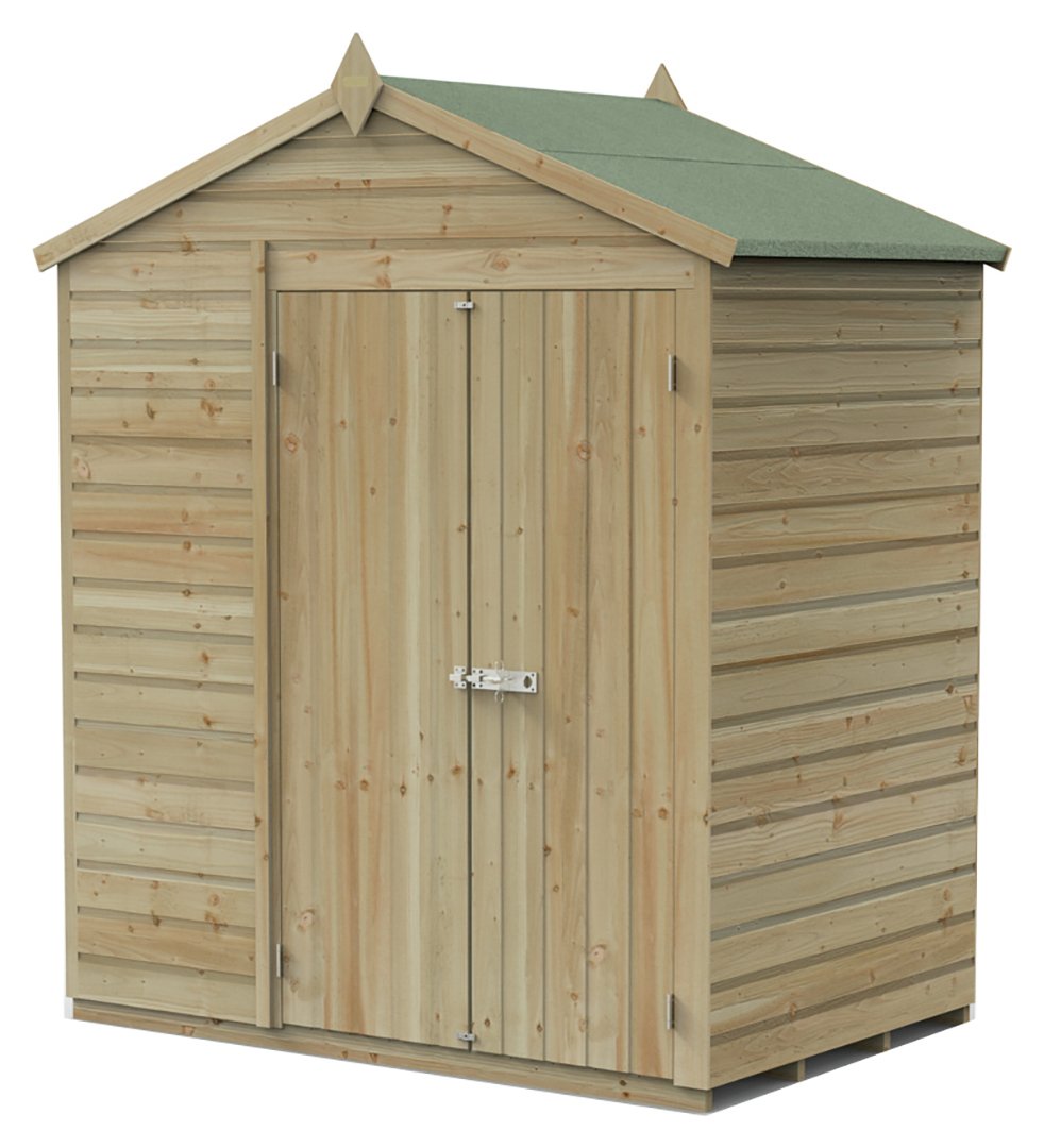 Forest Beckwood Shiplap Windowless Apex Shed - 6 x 4ft