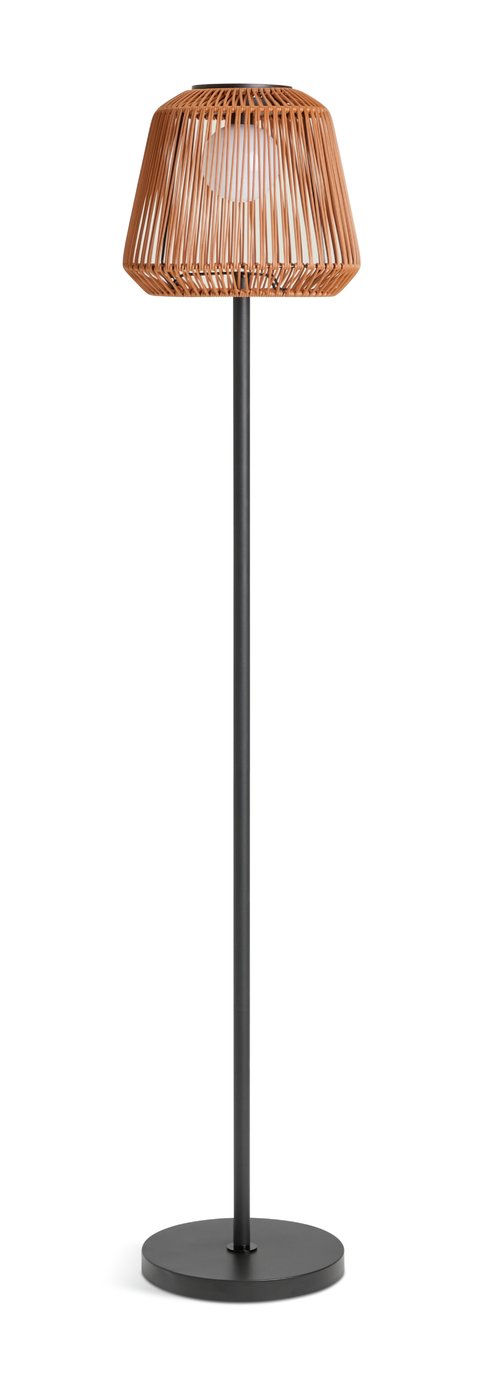 Habitat Solar Rattan Floor Lamp