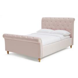 Argos Home Harrogate Kingsize Velvet Bed Frame - Pink