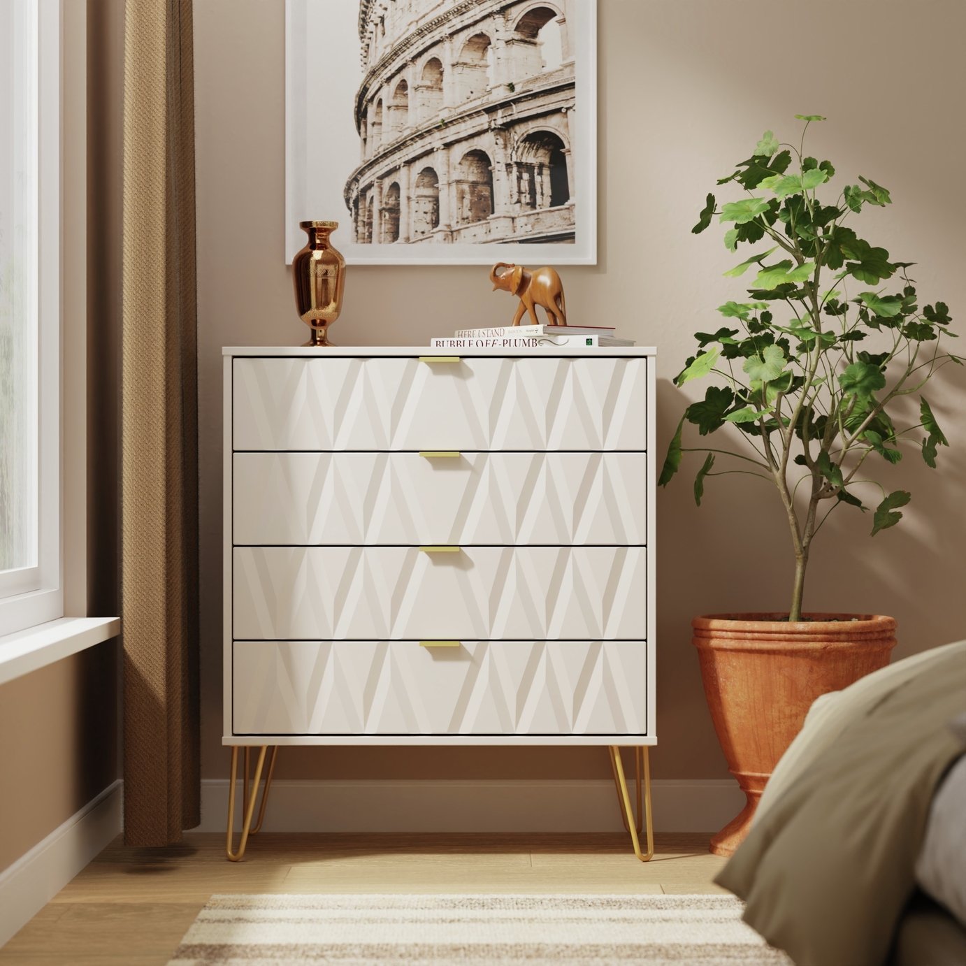 【送料無料】Veal 12 Drawer Chest - BEIGE Buy Chest Of Drawers Online at Upto 40% Off and Above | Home