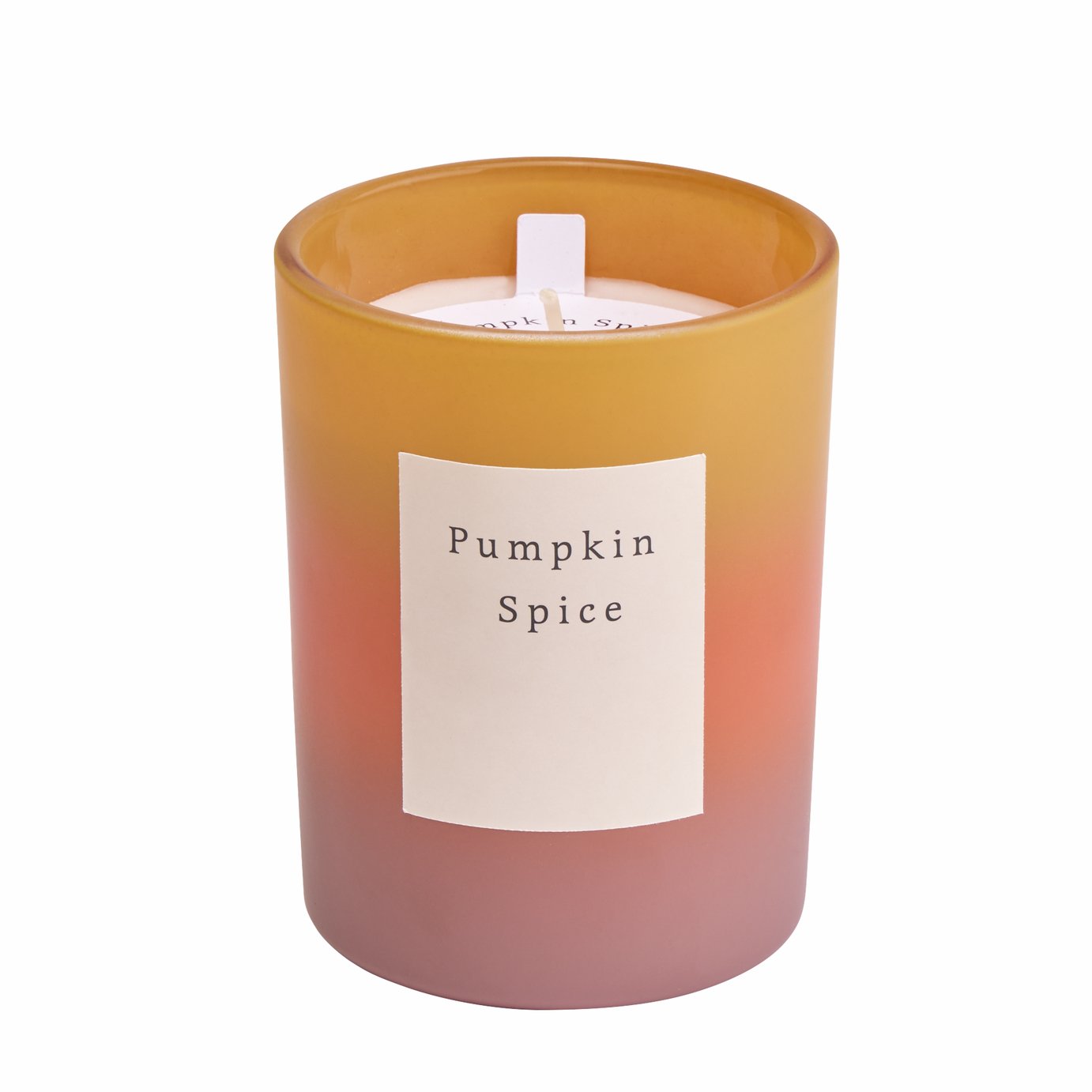 Argos Home Ombre Glass Medium Candle - Pumpkin Spice