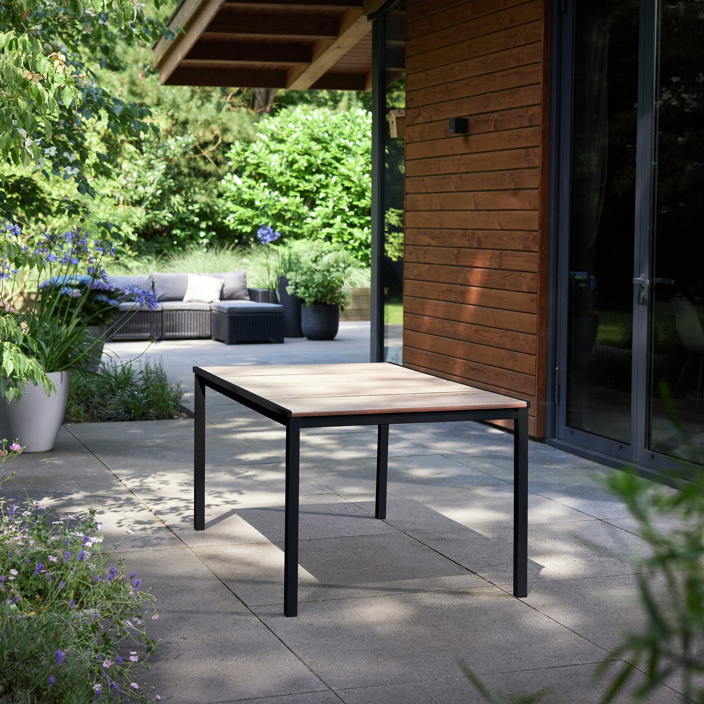 Keter Porto 6 Seater Rectangular Garden Table - Natural