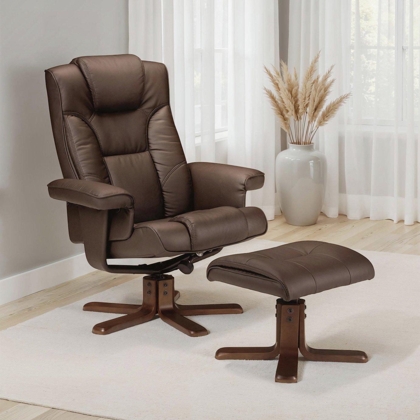 Julian Bowen Malmo Recliner Chair & Footstool