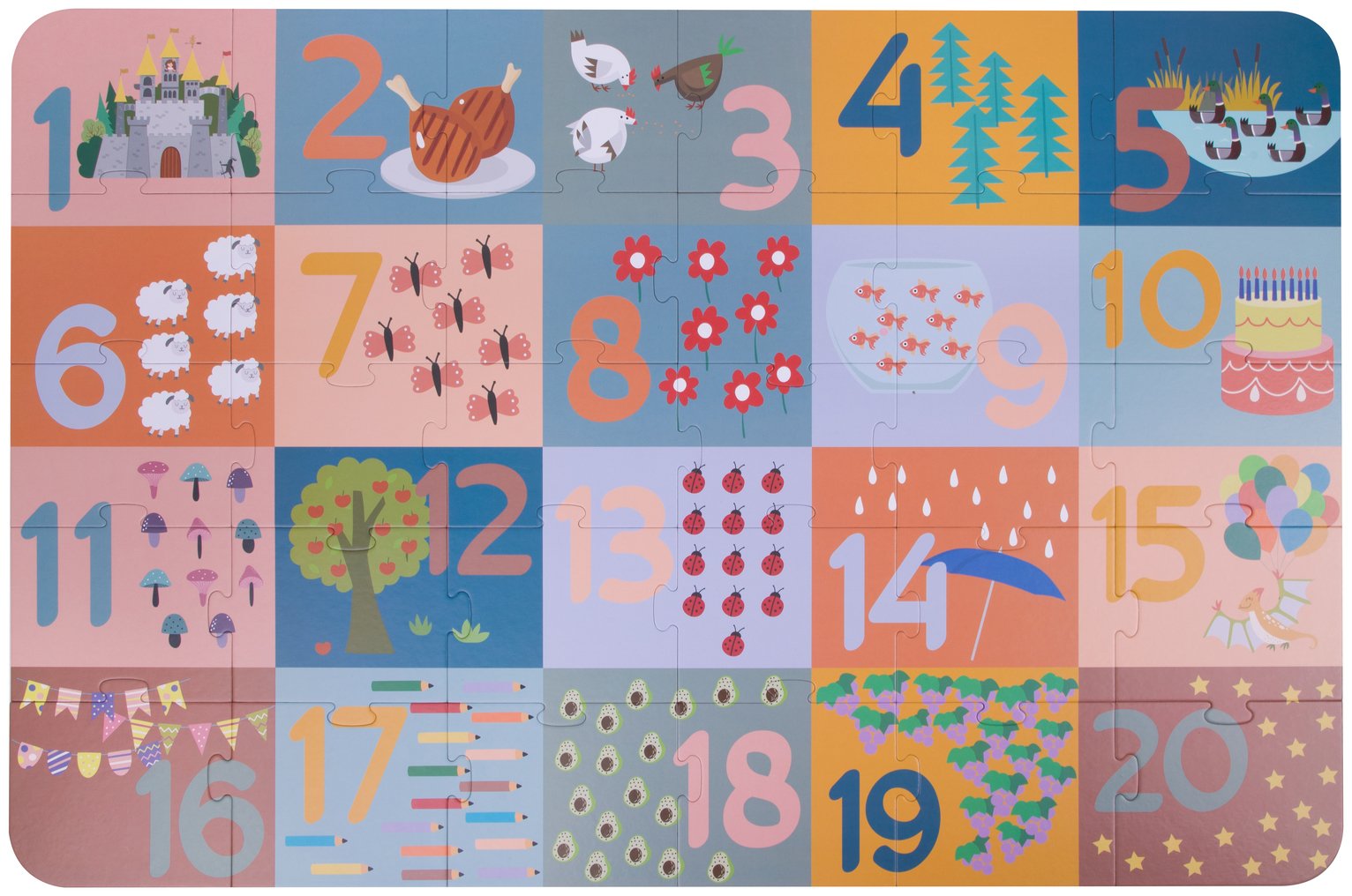 Chad Valley Numbers 30 Piece Floor Puzzle