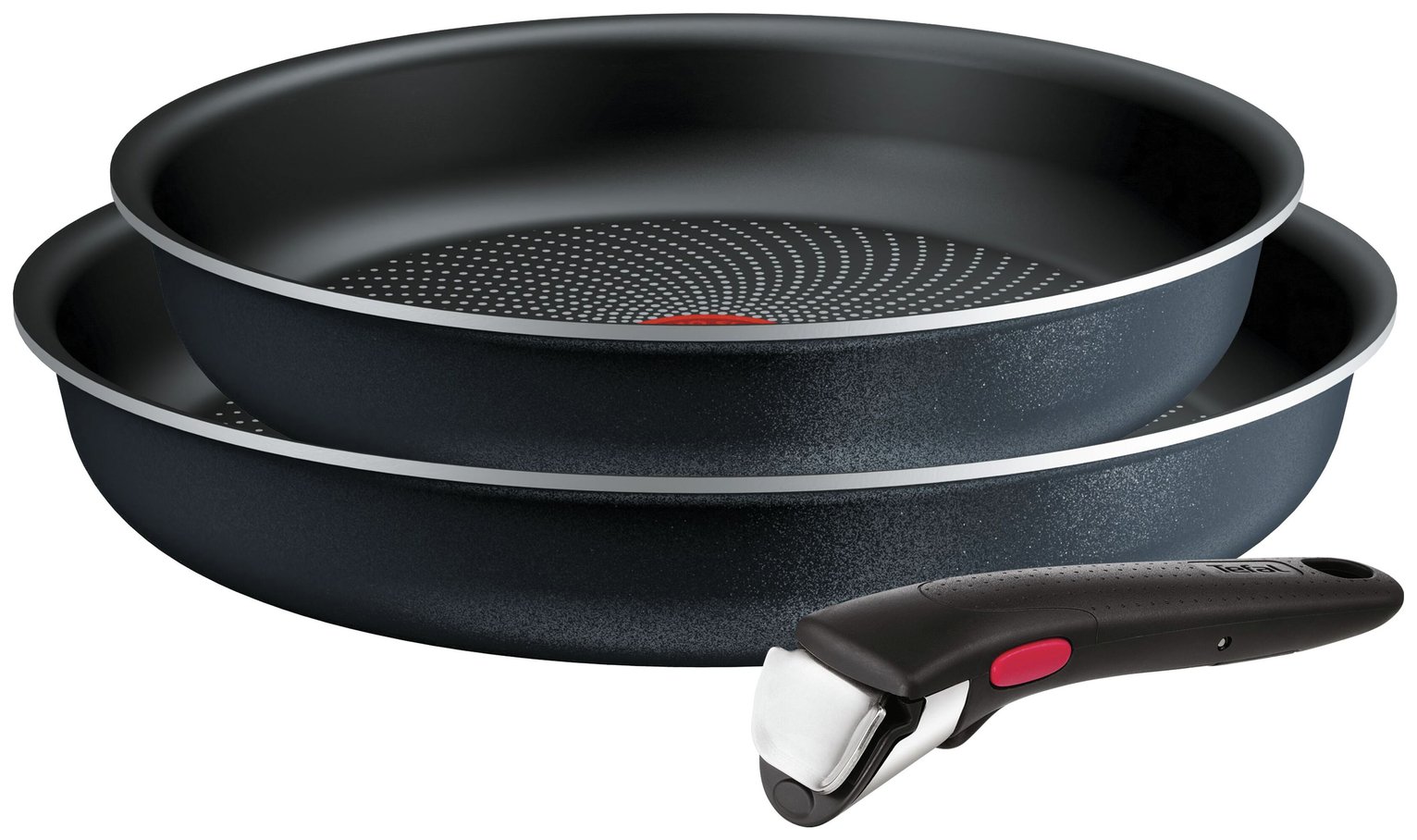 Tefal So Light 3 Piece Aluminium Frying Pan Set - Black