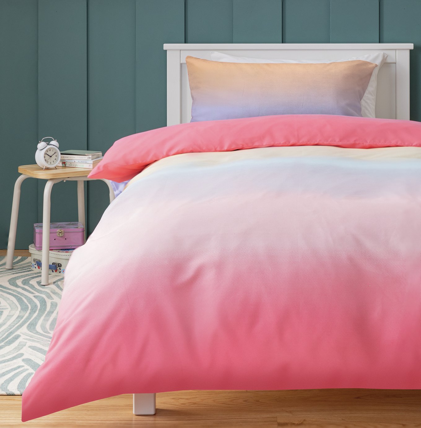 Argos Home Rainbow Gradient Kids Bedding Set - Single