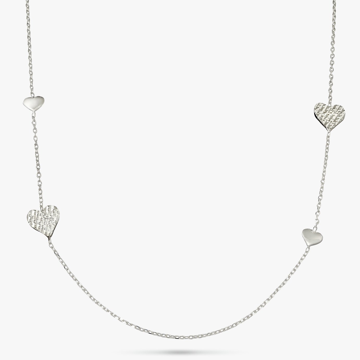 Revere Sterling Silver Sculpted Heart Necklace
