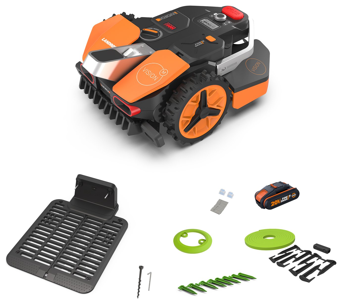 Worx 18cm Cordless Robotic Lawnmower - 48W