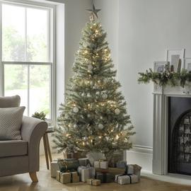 Argos Home 6ft Snowy Mixed Frost Christmas Tree - Green