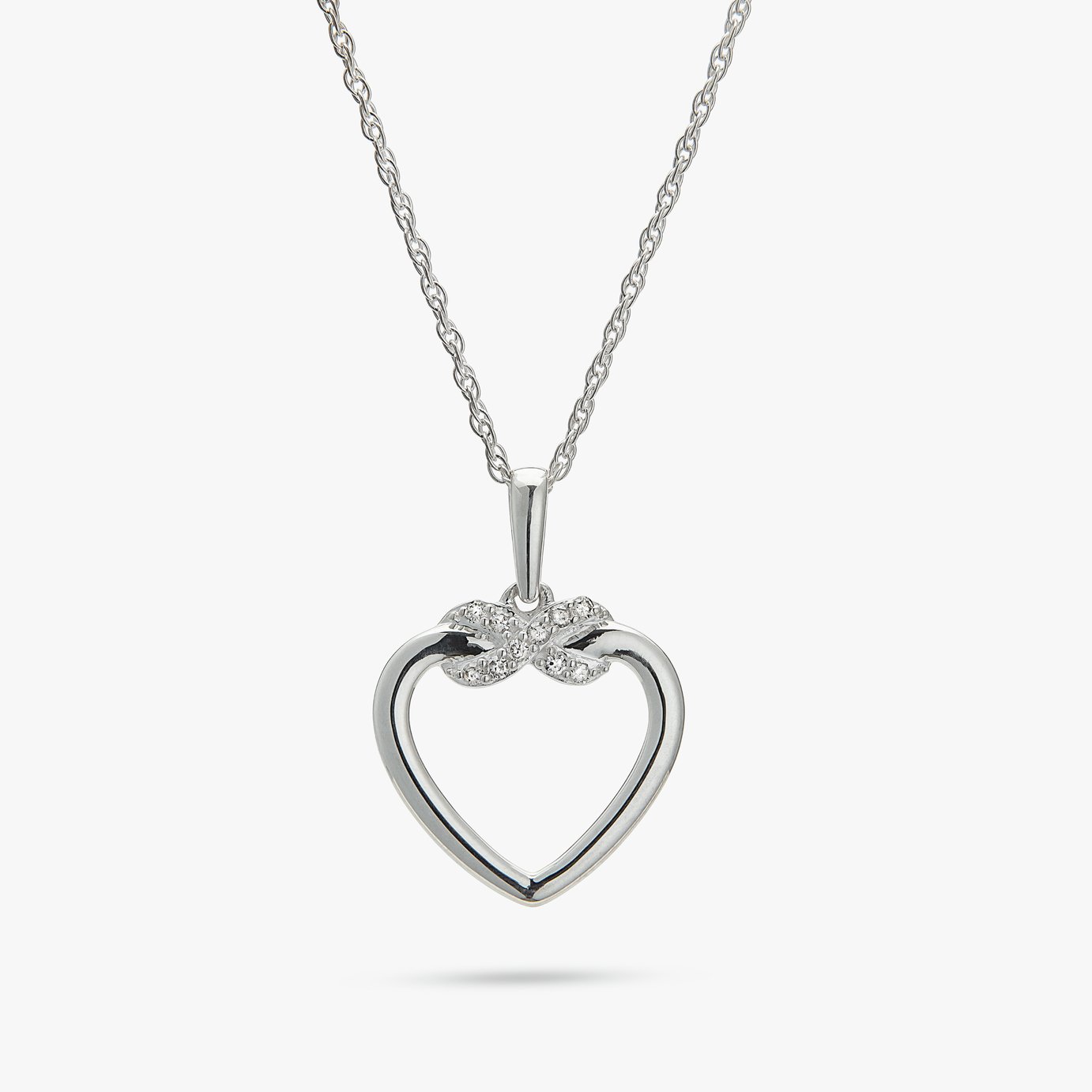 Revere Sterling Silver Infinity Heart Pendant Necklace