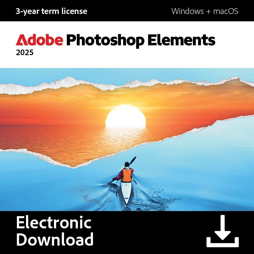 Adobe Photoshop Element 2025 1 Device, 1 User, 3 Years