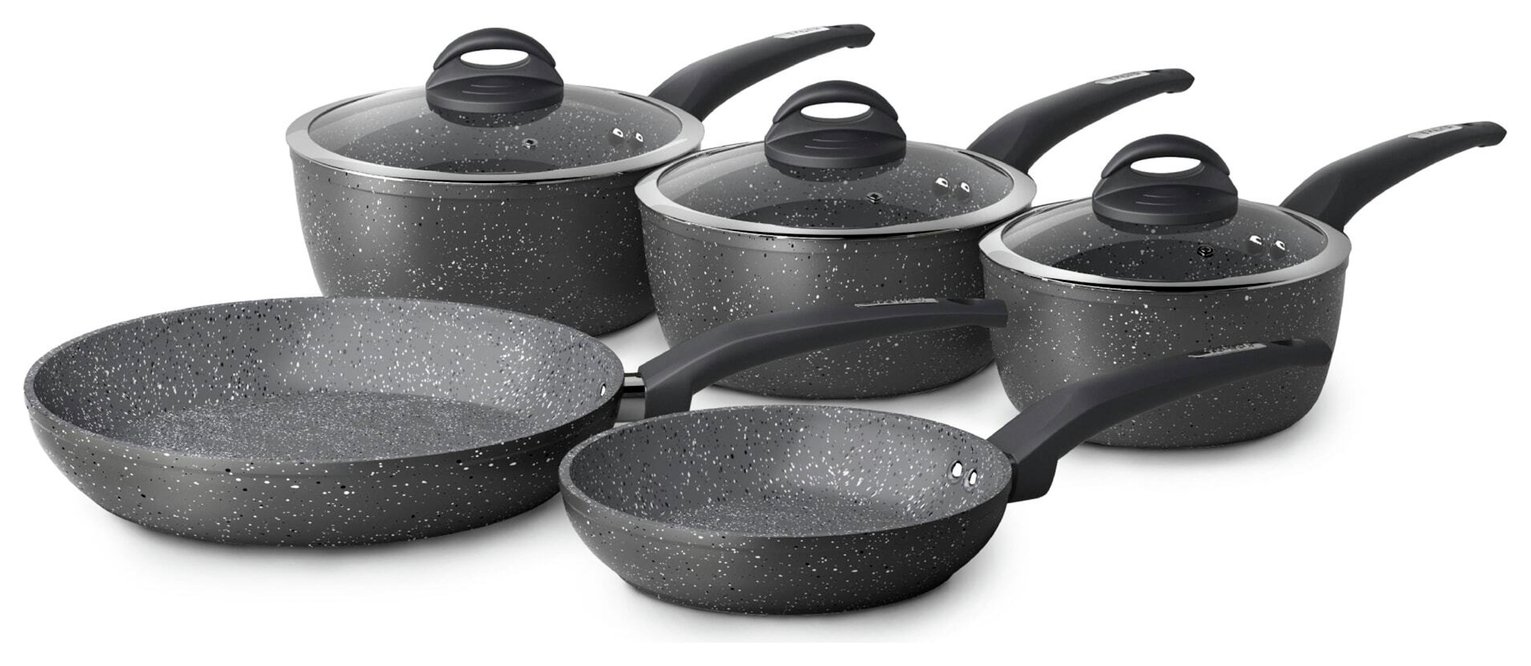 Tower Cerastone 5 Piece Forged Aluminium Pan Set – Graphite