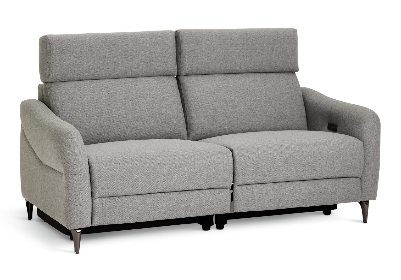 Habitat Elias Fabric 2 Seater Recliner Sofa - Grey