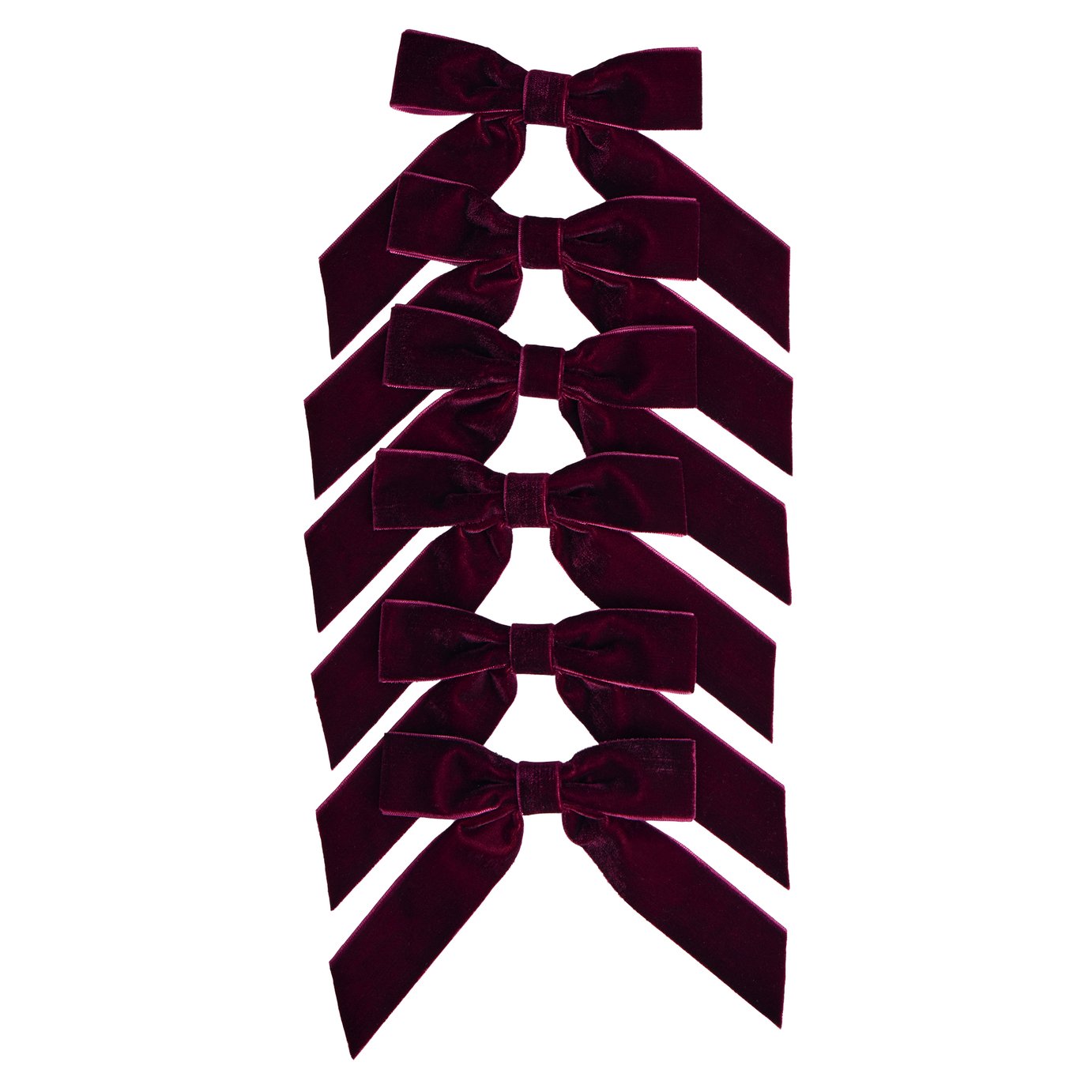 Argos Home Burgundy Bows Decoration -Pack of 6