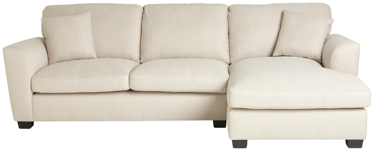 Argos Home Joelle Right Hand Corner Chaise Sofa - Stone