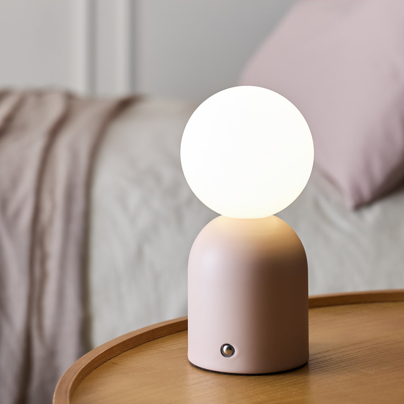 Argos Home Steel Rechargeable Table Lamp