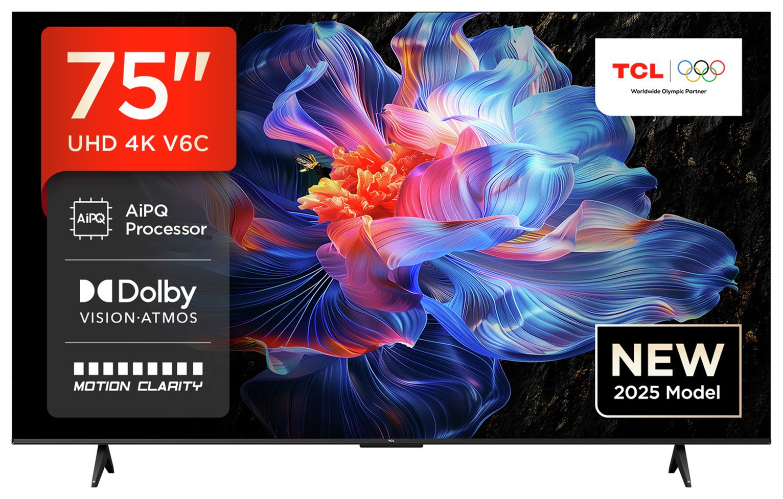 TCL 75 Inch 75V6C-UK Smart 4K UHD HDR LED TV