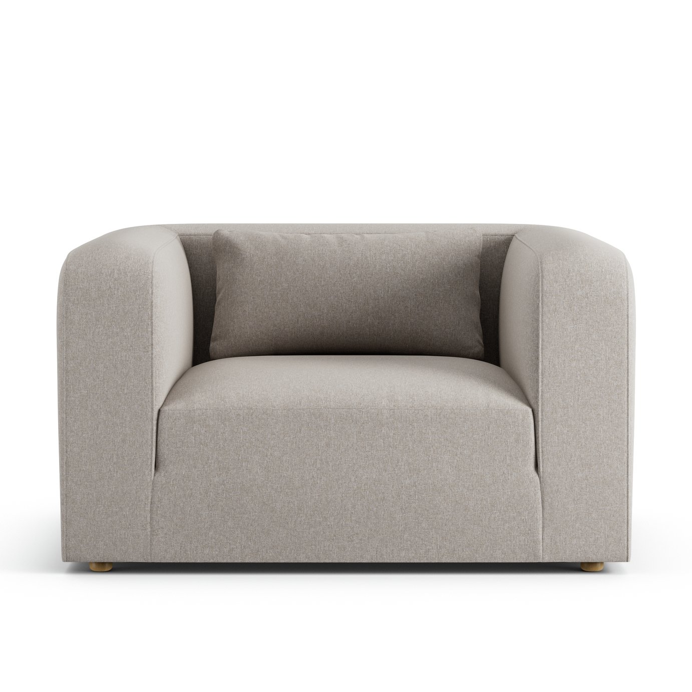 Habitat Lars Fabric Cuddle Chair - Stone