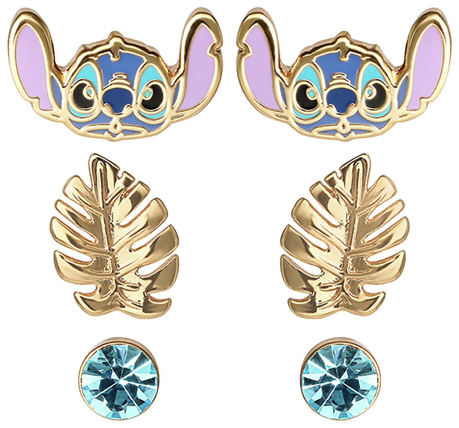 Disney Lilo & Stitch Stud Earring Set - Pack of 3 