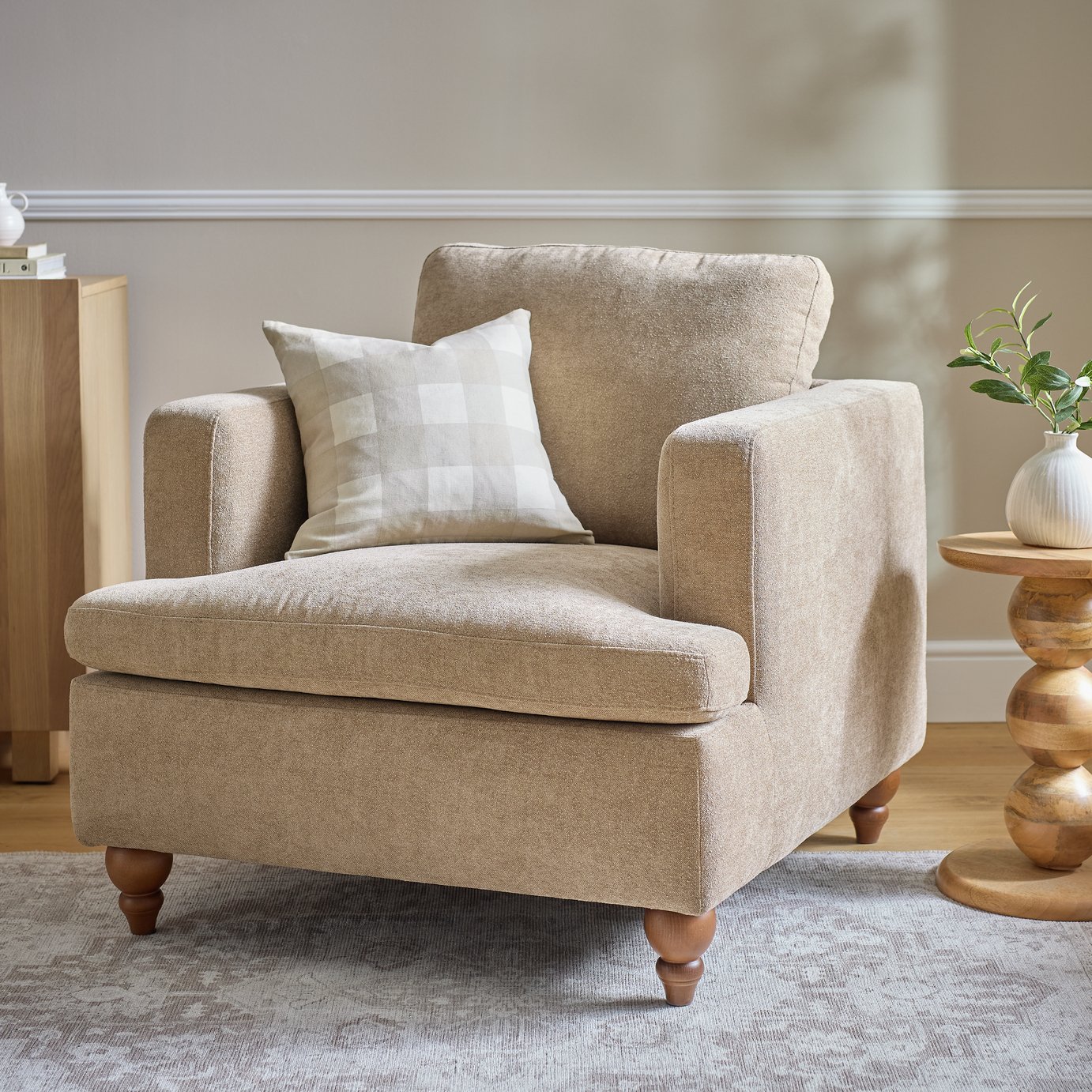 Habitat Matilda Fabric Armchair - Mink