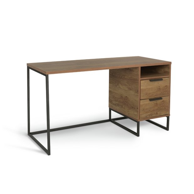 Buy Habitat Nomad 2 Drawer Desk - Oak | Desks | Argos