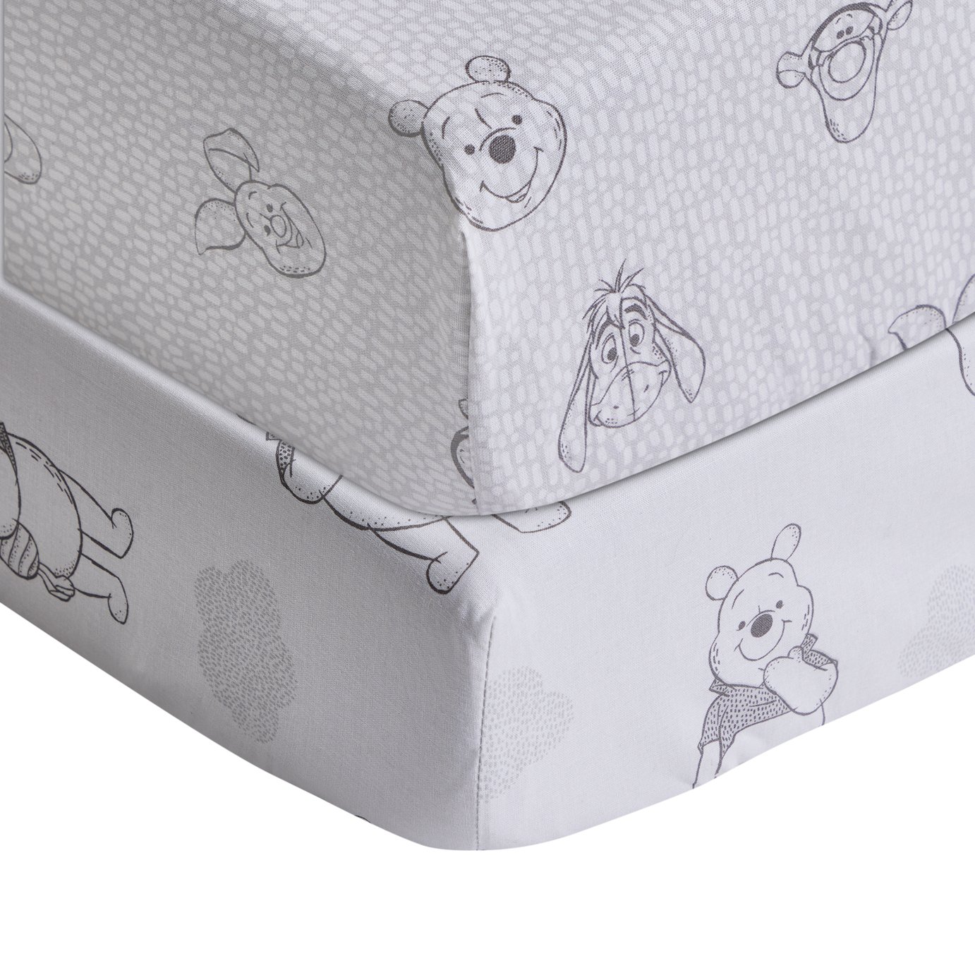 Disney Winnie The Pooh Cotton Twin Pack Nursery Fitted Sheet