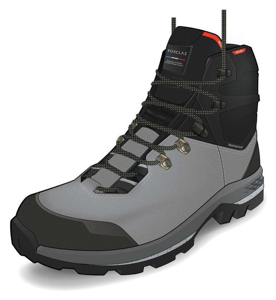 Decathlon Women'S Wide Leather Trekking Shoes