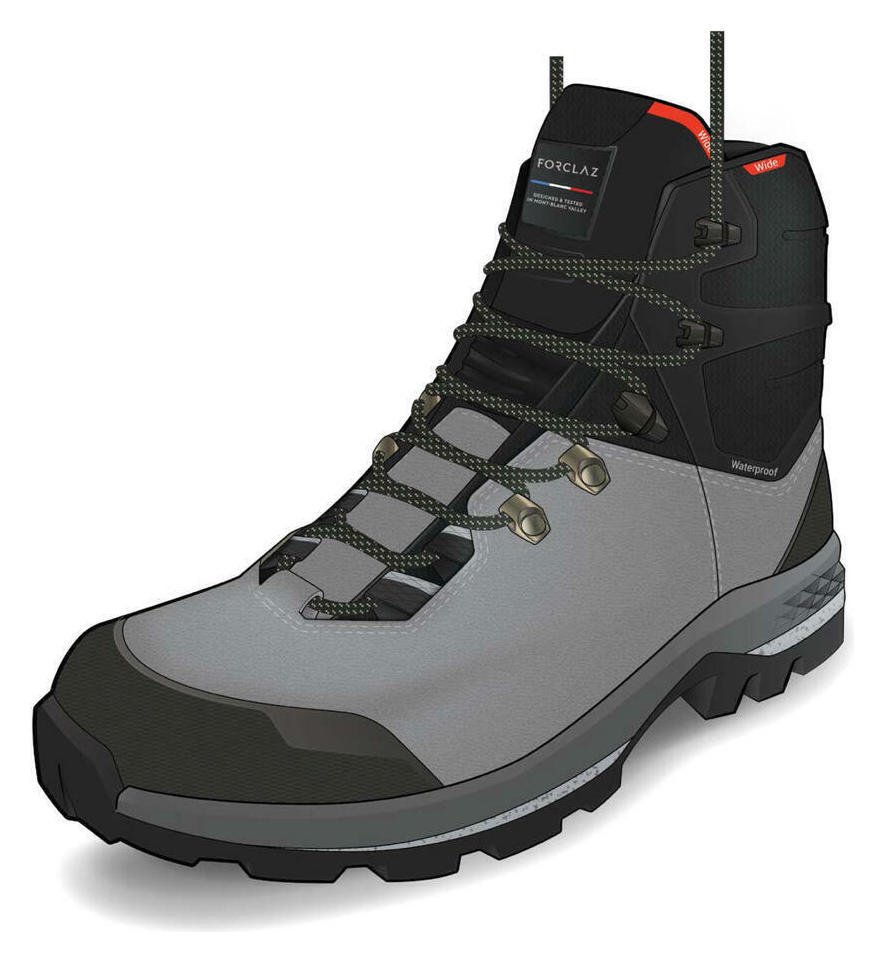 Decathlon Women'S Wide Leather Trekking Shoes