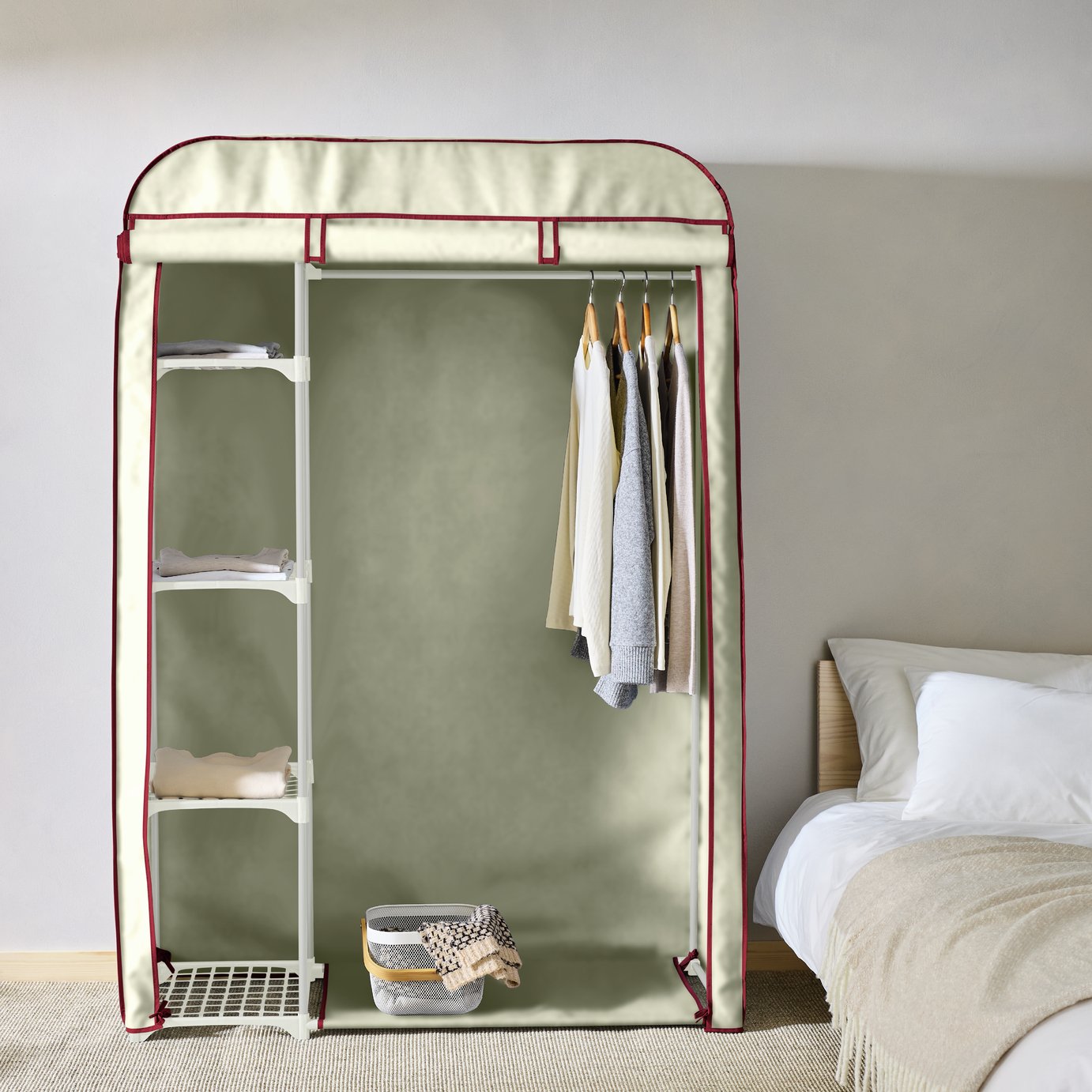 Argos Home Arch Metal Frame Fabric Wardrobe