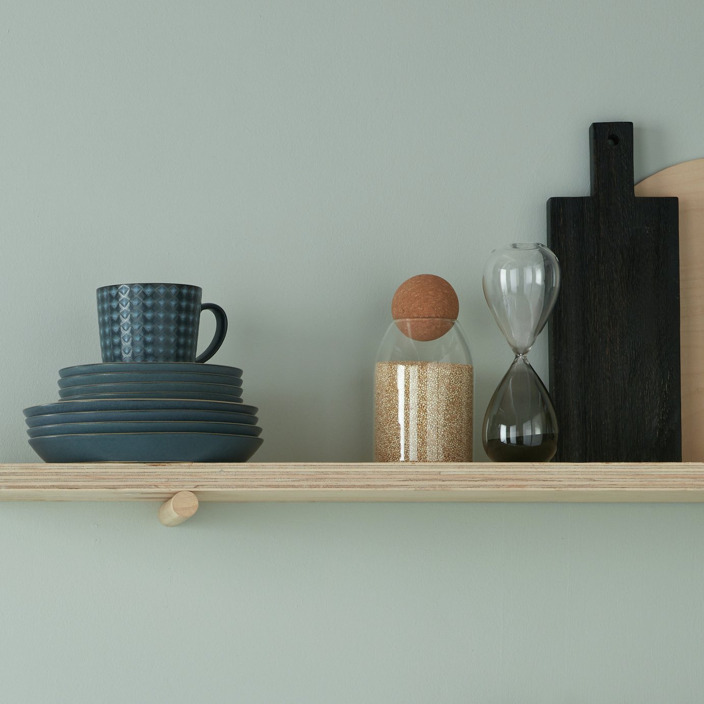 Denby Impression 12 Piece Stoneware Dinner Set - Charcoal