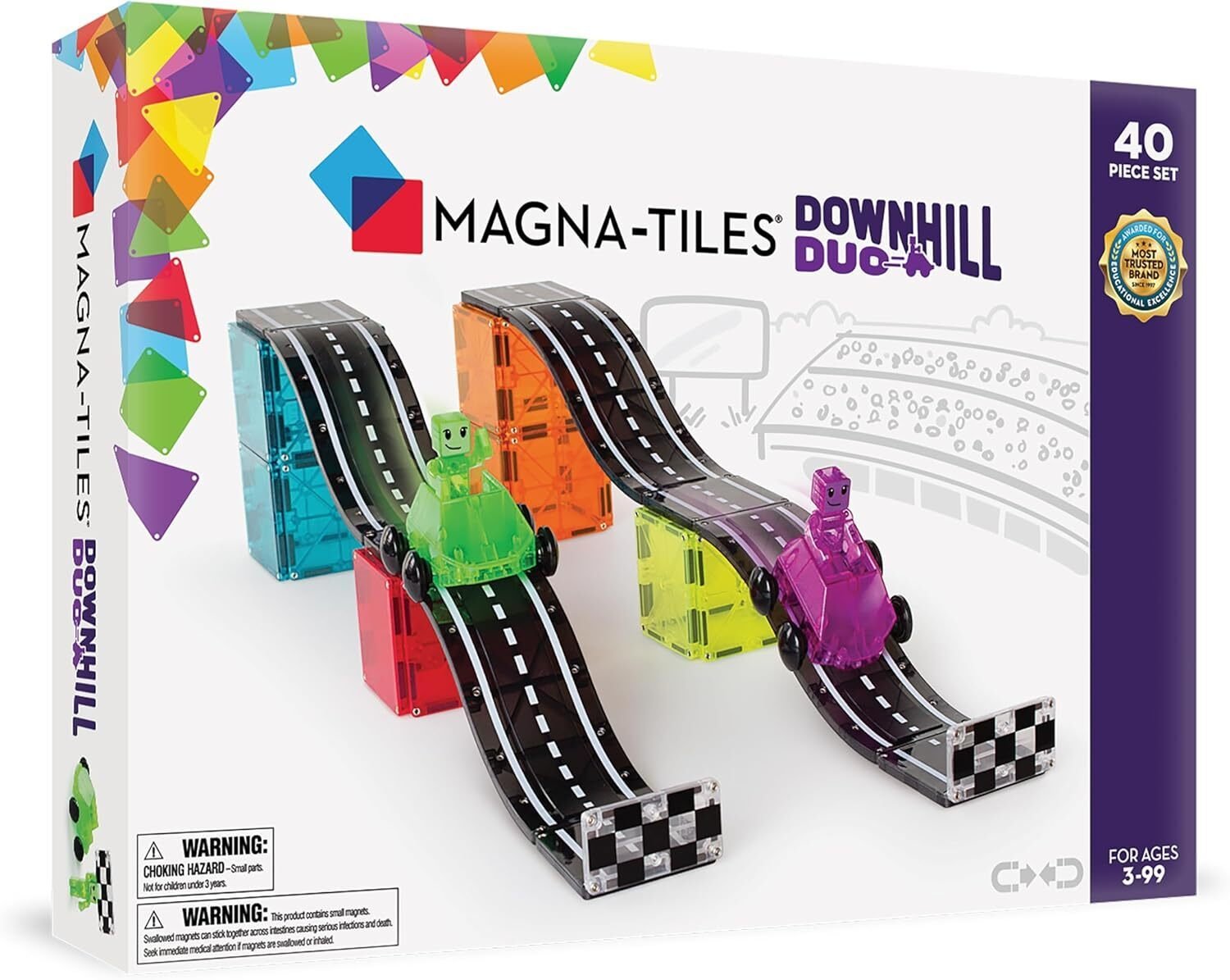 MAGNA-TILES Downhill Duo 40 Piece Set