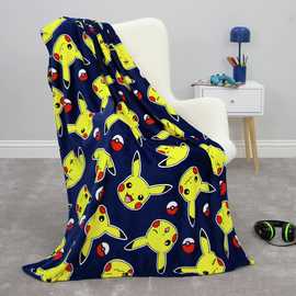 Pokemon Pikachu Fleece Throw - Dark Blue - 100x150cm